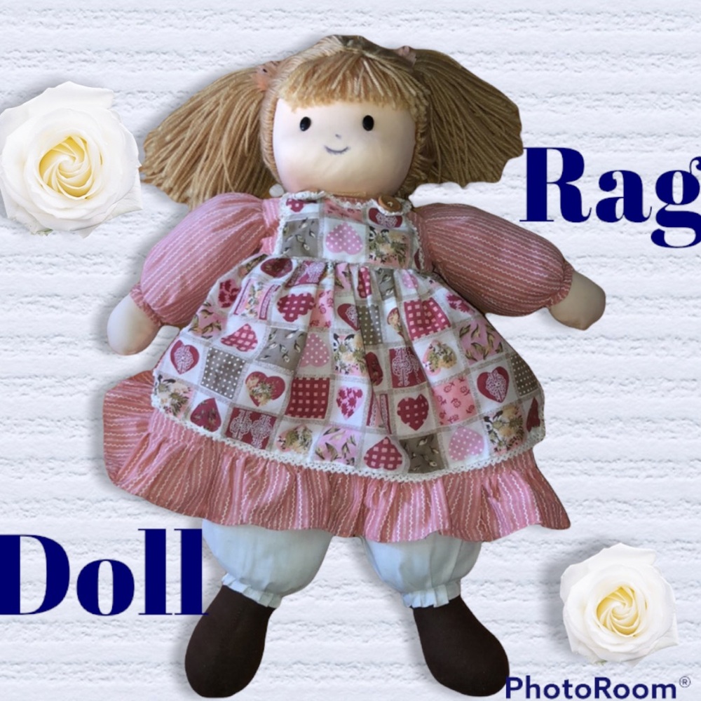 Retro Rag Dolls with Stringy Blonde Hair